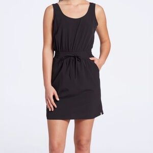 CALIA Women’s Double Scoop Sleeveless Dress Black Size S